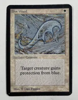 Blue Ward Alpha MP Moderate Play MTG Magic The Gathering - Image 1