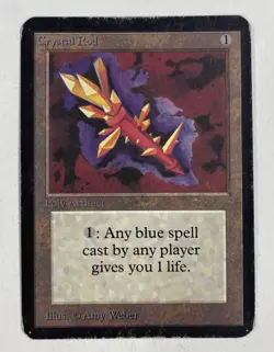 Crystal Rod Alpha HP Heavy Play MTG Magic The Gathering B - Image 1