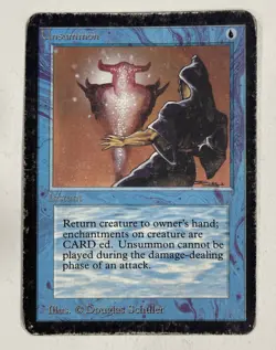 Unsummon Alpha HP Heavy Play MTG Magic The Gathering A - Image 1