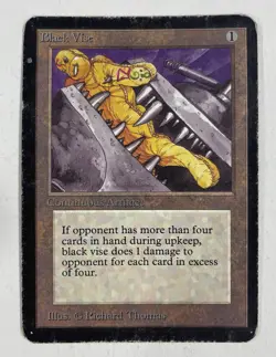 Black Vise Alpha HP Heavy Play MTG Magic The Gathering - Image 1
