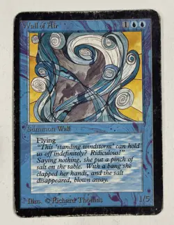 Wall Of Air Alpha HP Heavy Play MTG Magic The Gathering - Image 1