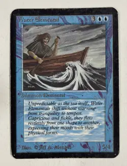 Water Elemental Alpha HP Heavy Play MTG Magic The Gathering - Image 1