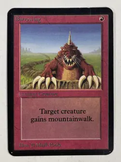 Burrowing Alpha MP Moderate Play MTG Magic The Gathering - Image 1