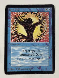 Spell Blast Alpha HP Heavy Play MTG Magic The Gathering C - Image 1