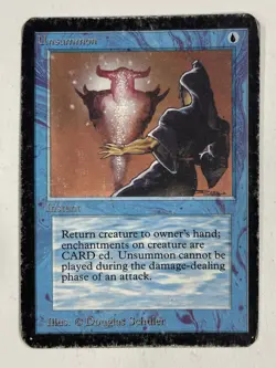 Unsummon Alpha HP Heavy Play MTG Magic The Gathering B - Image 1