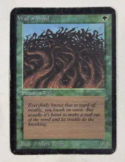 Wall Of Wood Alpha HP Heavy Play MTG Magic The Gathering - Image 1