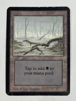 Swamp (A) Alpha HP Heavy Play MTG Magic The Gathering - Image 1