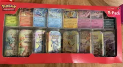 Pokemon TCG Scarlet & Violet Prismatic Evolutions Mini Tin 8-Pack Factory Sealed - Image 1