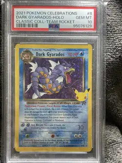 Pokemon Celebrations Dark Gyarados Holo #8 Team Rocket PSA 10 Card - Image 1