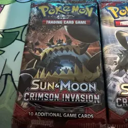 Pokemon Sun & Moon Crimson Invasion Booster Pack TCG Factory Sealed 2 Packs 820650802492 - Image 2