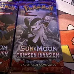 Pokemon Sun & Moon Crimson Invasion Booster Pack TCG Factory Sealed 2 Packs 820650802492 - Image 3