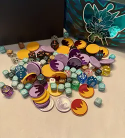 Pokemon TCG Dice And Coins From Mixed Sets In Twilight Masquerade ETB Box - Image 1