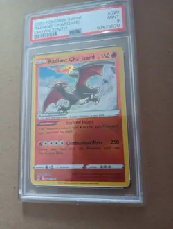 PSA 9 Mint Radiant Charizard 020 / 159 Crown Zenith Shiny Holo TCG Rare Pokemon - Image 3