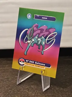 Suicune No. 245 Pokemon Kanto & Johto Full House Sticker Rainbow Holo - Image 1