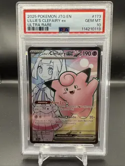 2025 Pokemon Jtg En-Journey Together #173 Lillie's Clefairy Ex Ultra Rare PSA 10 - Image 1