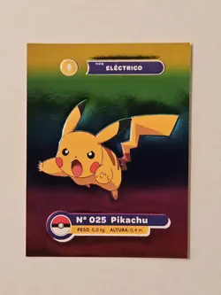 Pikachu No. 025 Pokemon Kanto & Johto Full House Sticker Rainbow Holo - Image 2