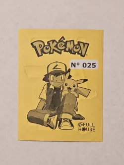 Pikachu No. 025 Pokemon Kanto & Johto Full House Sticker Rainbow Holo - Image 3