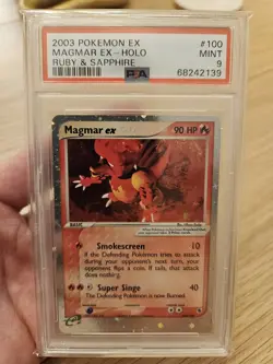 Pokemon Holo Magmar EX EX Ruby & Sapphire 100/109 PSA 9 MINT Ultra Rare - Image 1