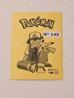Zapdos No. 145 Pokemon Kanto & Johto Full House Sticker Rainbow Holo - Image 3