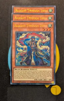DOOD-EN014 Radiant Typhoon Swen x3 Ultra Rare 1st Ed YuGiOh Playset - Image 1
