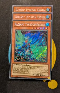 DOOD-EN015 Radiant Typhoon Krosea x3 Secret Rare 1st Ed YuGiOh Playset - Image 1