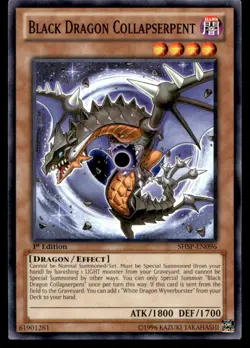 Black Dragon Collapserpent Shadow Specters SHSP-EN096 MP YuGiOh TCG | Buy 10 Get - Image 1