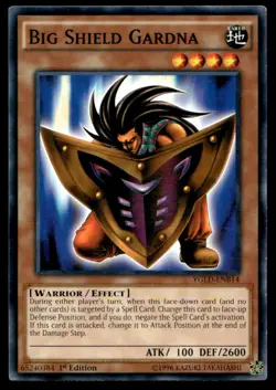 Big Shield Gardna King of Games: Yugi's Legendary Decks YGLD-ENB14 MP YuGiOh TCG - Image 1