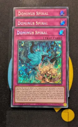 DOOD-EN079 Dominus Spiral x3 Secret Rare 1st YuGiOh Playset - Image 1