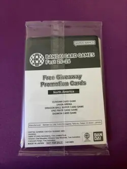 SEALED TCG Bandai Card Games Fest 25-26 Promo PACK-Gundam, OP, Digimon, UA, &DBS - Image 3