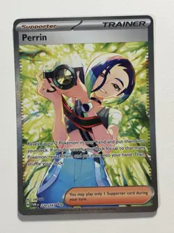 Pokemon TCG Perrin Card 220/167 Twilight Masquerade Special Illustration Rare - Image 1
