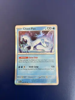 Pokemon TCG Chien-Pao 056/191 Sv08: Surging Sparks Holo Rare Card EN-LP 2024 - Image 1