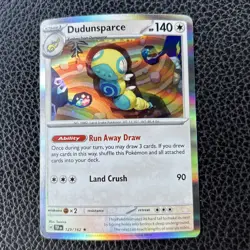 Dudunsparce Holo Card 129/162 Pokemon TCG Temporal Forces - Image 1