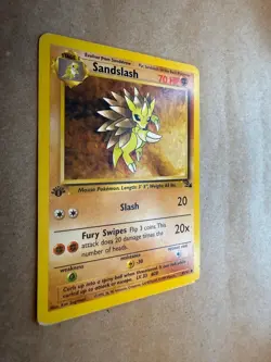 4 Fossil 1st Edition Pokemon Cards Sandslash 41 Seadra 42 Tentacruel 44 Ekans 46 - Image 2