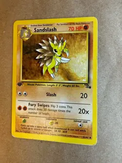 4 Fossil 1st Edition Pokemon Cards Sandslash 41 Seadra 42 Tentacruel 44 Ekans 46 - Image 3