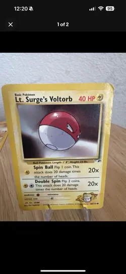 Lot of 3 Pokemon Cards - Yuka Morii Paras, Yuka Morii Numel, Lt. Surge’s Voltorb - Image 1