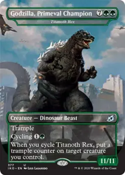 MTG English Godzilla, Primeval Champion NM Foil Ikoria: Lair of Behemoths - Image 1