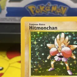 Pokemon TCG Hitmonchan Base Set Unlimited Holo Rare Card 7/102 Spanish - Image 2