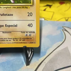 Pokemon TCG Hitmonchan Base Set Unlimited Holo Rare Card 7/102 Spanish - Image 4