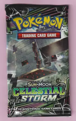 Pokemon "Celestial Storm" 10-Card Sealed Booster Pack (Stakataka) X1 - Image 1