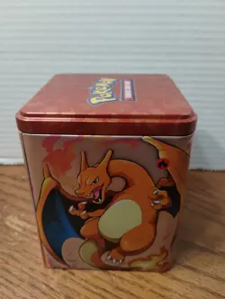 2022 Pokemon TCG: Fire Stacking Tin -used Full Of CardsU - Image 1