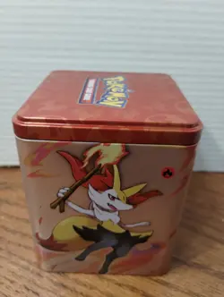 2022 Pokemon TCG: Fire Stacking Tin -used Full Of CardsU - Image 3