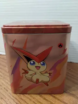 2022 Pokemon TCG: Fire Stacking Tin -used Full Of CardsU - Image 5