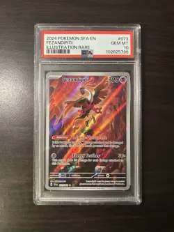 PSA 10 Fezandipiti 073/064 Pokemon Shrouded Fable IR Holo Pokemon Card - Image 1