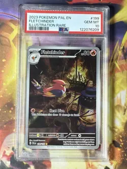 Pokemon TCG Fletchinder 199/193 Paldea Evolved Illustration Rare Card - PSA 10 - Image 1