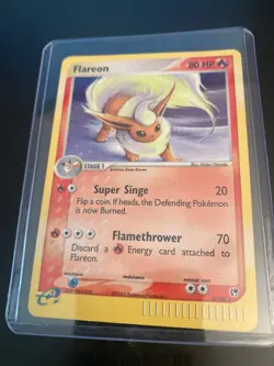 2003 POKEMON CARD EX Sandstorm Flareon *Reverse Holo* 5/100 **NM/NM+ GEM** - Image 1