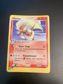 2003 POKEMON CARD EX Sandstorm Flareon *Reverse Holo* 5/100 **NM/NM+ GEM** - Image 2