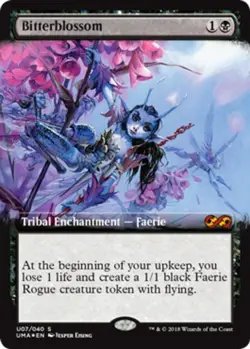 [1x] Bitterblossom - Full Art Box Topper Foil Near Mint, English Ultimate Master - Image 1