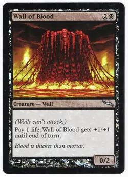 Wall of Blood 2003 Mirrodin FOIL Black Uncommon Creature MTG NM AZ1 - Image 1