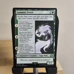 NM Foil Summon: Fenrir, MTG, Final Fantasy, Magic the Gathering, 203 - Image 1