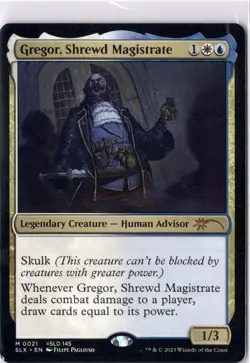 Gregor, Shrewd Magistrate NM/M* Secret Lair ENGLISH 0021 mtg -UnltdCards - Image 1